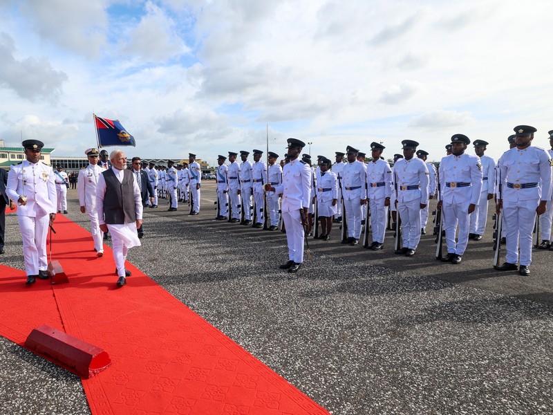 In Images: PM Modi receives Guard of Honour in Trinidad and Tobago