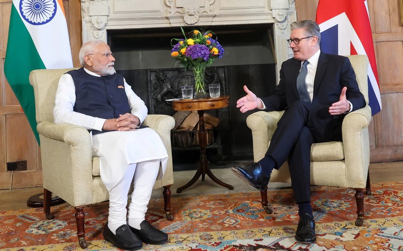 In Images: PM Modi meets UK counterpart Keir Starmer
