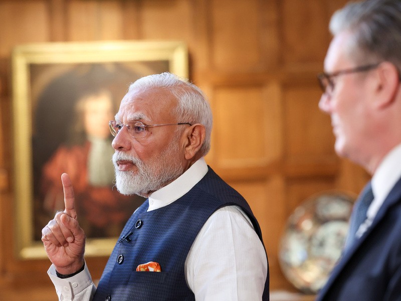 In Images: PM Modi addresses joint press statement in UK