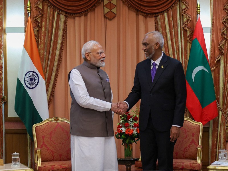 In Images: PM Modi meets Maldives President ahead of deliberations