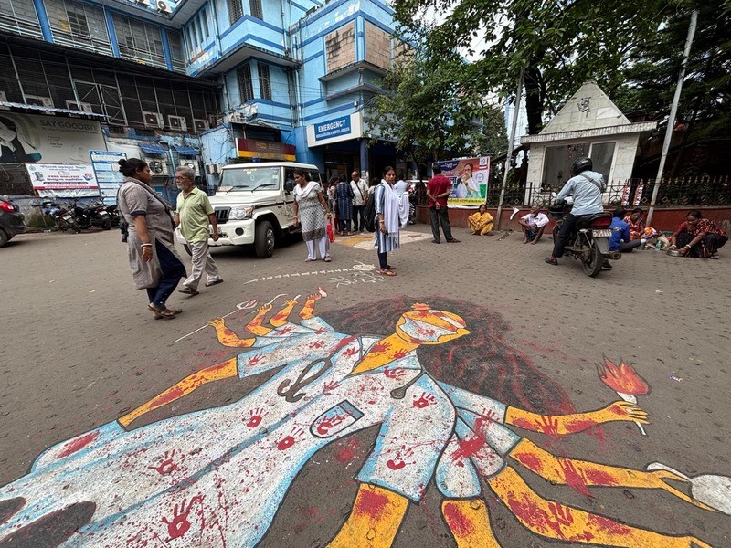 In Images: Powerful street art at Kolkata Medical College marks one year since RG Kar rape-murder case
