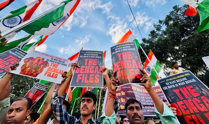 In Images: Protesters demand release of Vivek Agnihotri’s ‘Bengal Files’ in West Bengal