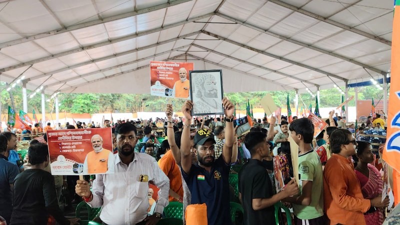 In images: PM Modi leads mega rally in Kolkata’s Dum Dum, flanked by top BJP leaders
