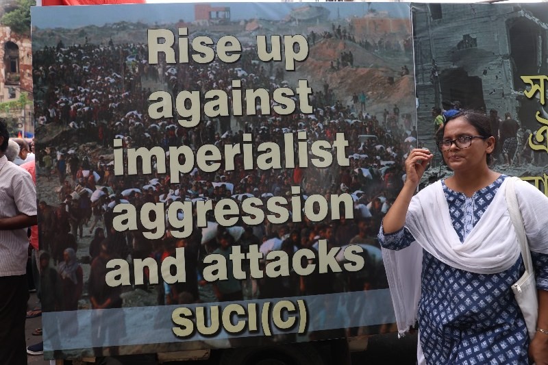 In Images: Citizens, Left outfits hold protest in Kolkata demanding end to Gaza violence
