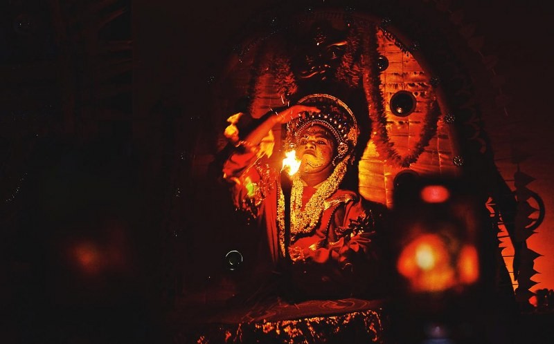 In Images: 66 Palli Club brings Kerala’s sacred Theyyam to Durga Puja for the first time