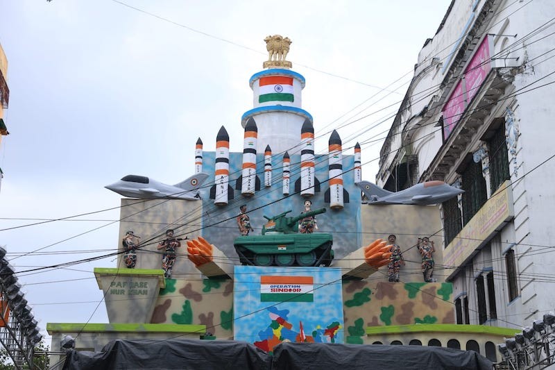 In Images: Kolkata Pandal Honors Operation Sindoor