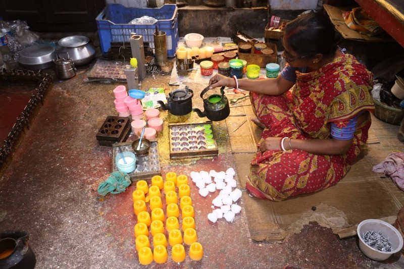 Candlemakers gear up for Diwali as Kolkata workshops craft sweet-inspired designs
