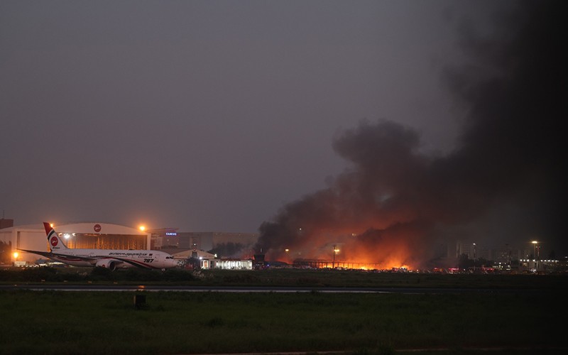 In Images: Fire breaks out at Dhaka Airport's cargo section
