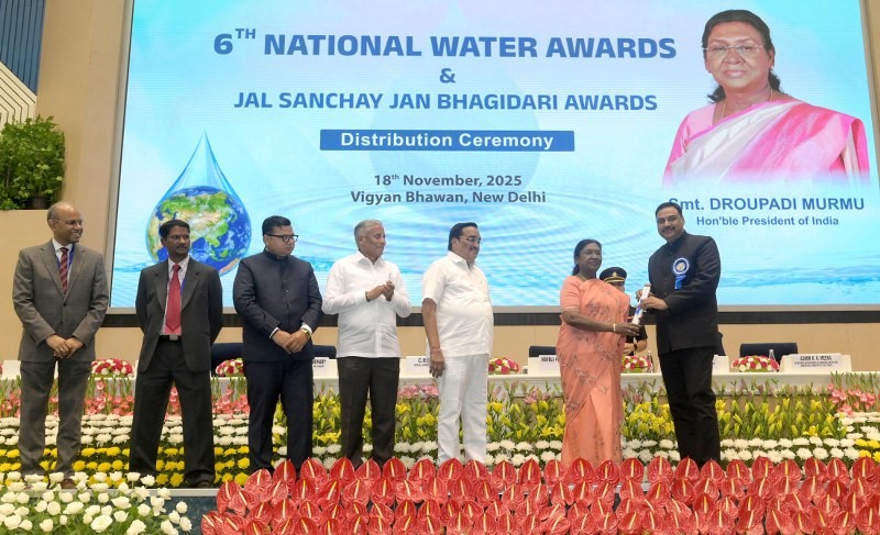 In Images: Droupadi Murmu confers 6th National Water Awards & Jal Sanchay Janbhagidari Awards