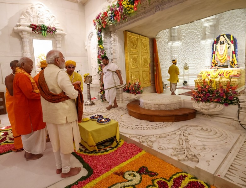 In Images: PM Modi raises saffron flag over Ram Mandir