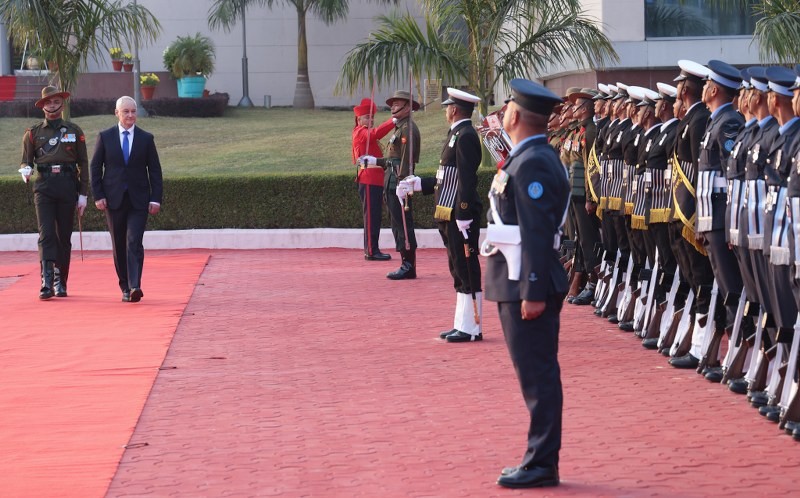 In images: Russian Defence Minister Andrei Belousov reviews Tri-Service Guard of Honour in New Delhi