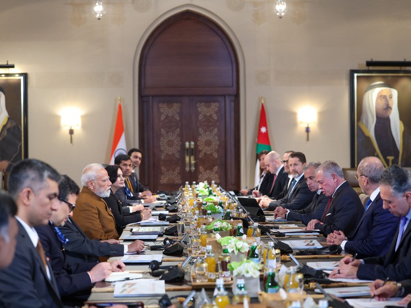 In Images: PM Modi holds delegation talks with Jordan