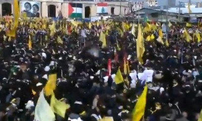 Thousands gather for Hezbollah leader Hassan Nasrallah's funeral in Beirut, Israeli jets fly overhead