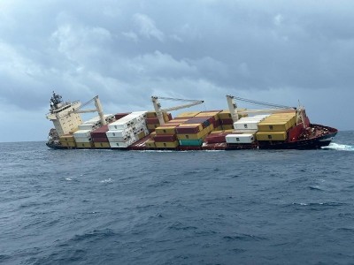 Liberian container vessel sinks close to Kochi coast, 24 crew members rescued