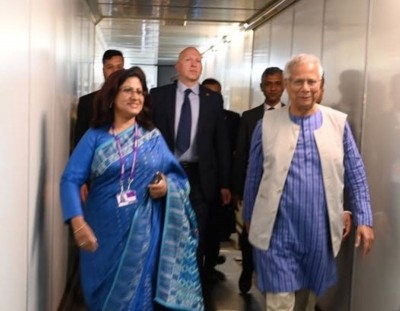 Bangladesh interim govt chief Muhammad Yunus meets UK officials in London amid protests against his visit 