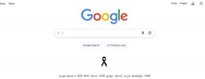 Google adds black ribbon on search engine homepage to pay homage to passengers of crashed AI flight