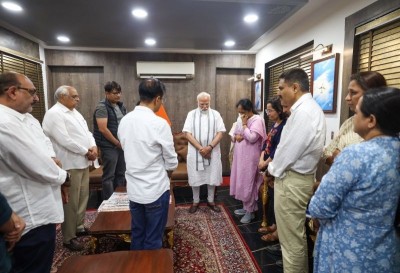 PM Modi meets ex-Gujarat CM Vijay Rupani's family after Ahmedabad plane crash