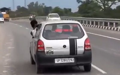 Dangerous car stunts performed outside Greater Noida college go viral, owners fined Rs 1.2 Lakh
