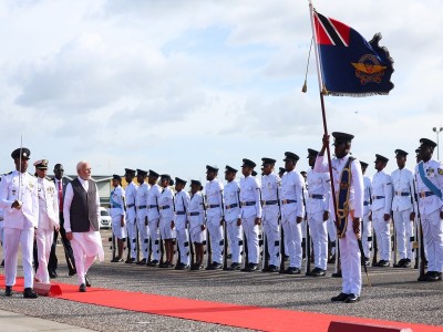 In Images: PM Modi receives Guard of Honour in Trinidad and Tobago