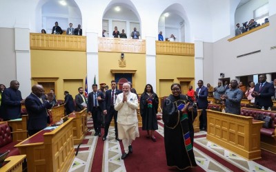 India will always work for Africa's progress: Modi gets standing ovation as he addresses Namibian Parliament