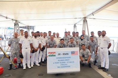 INS Sandhayak: Indian Navy's indigenously designed, constructed Survey Vessel Large visits Malaysia