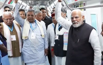 PM Modi inaugurates Bengaluru's Yellow Line Metro, takes a ride