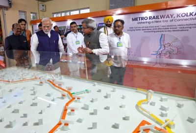 In images: PM Modi visits exhibition during inauguration of new metro routes in Kolkata