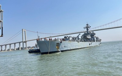 Indian Navy's first training squadron enters Mozambique