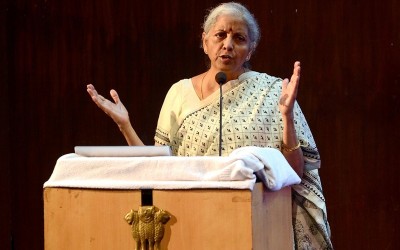 In Images: Nirmala Sitharaman addresses gathering on next-generation GST reforms in Kolkata