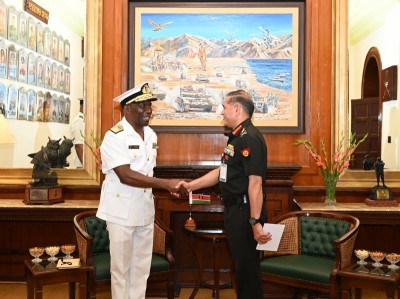 Kenyan Navy Commander  Paul Owuor Otieno meets Indian COAS Upendra Dwivedi, discusses defence ties