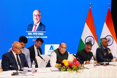 Rajnath Singh welcomes Australian companies to co-develop & co-produce high-end systems