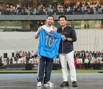 GOATs unite at Wankhede: Lionel Messi meets Sachin Tendulkar in iconic moment