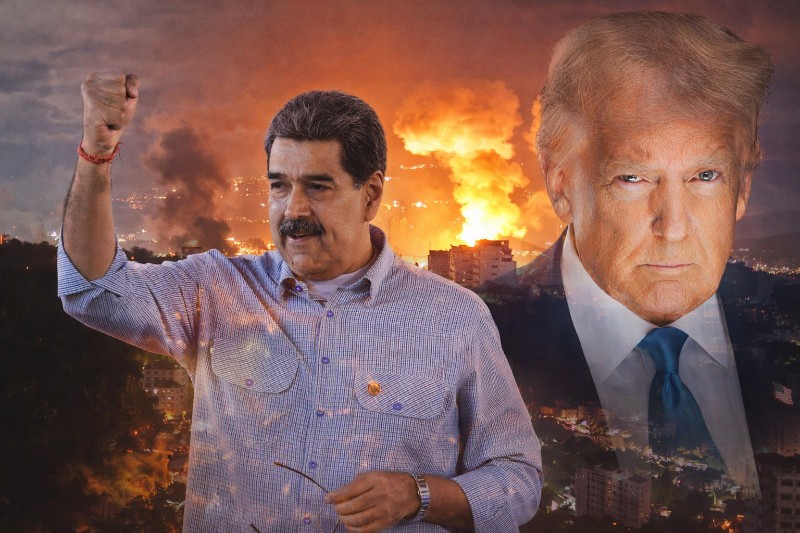 US strikes Caracas after Trump threats, prompting Maduro to declare an emergency and accuse Washington of targeting civilian sites.