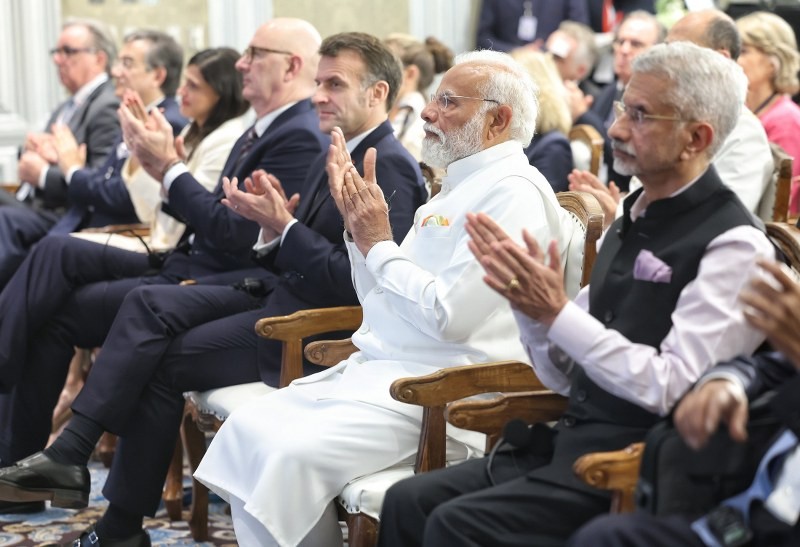 In Images: PM Modi, Emmanuel Macron hold talks during French President’s India visit