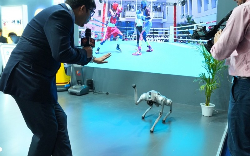 Galgotias University apologises after viral robodog video.
