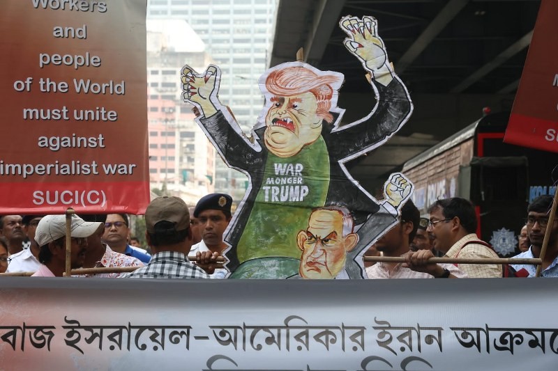 In Images: Leftist SUCI protests in Kolkata against US-Israel led strikes that killed Iran’s Supreme Leader Khamenei