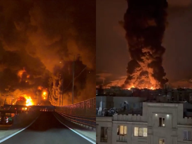 Israeli attack on Iranian oil depots sparks US concern.