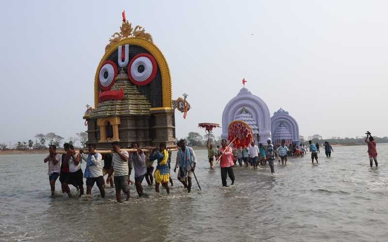 In Images: Panchu Dola Melana festival held at Chilika Lake in Odisha