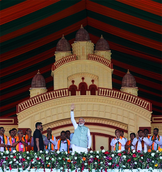 In Images: In Kolkata PM Modi launches blistering attack on TMC at Brigade rally