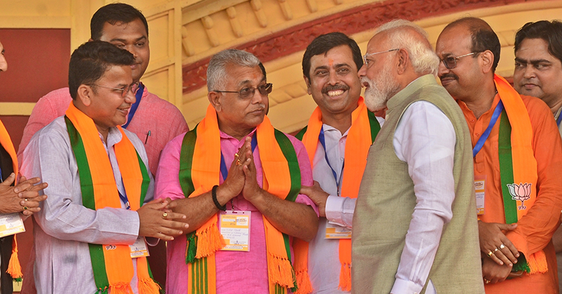 In Images: In Kolkata PM Modi launches blistering attack on TMC at Brigade rally