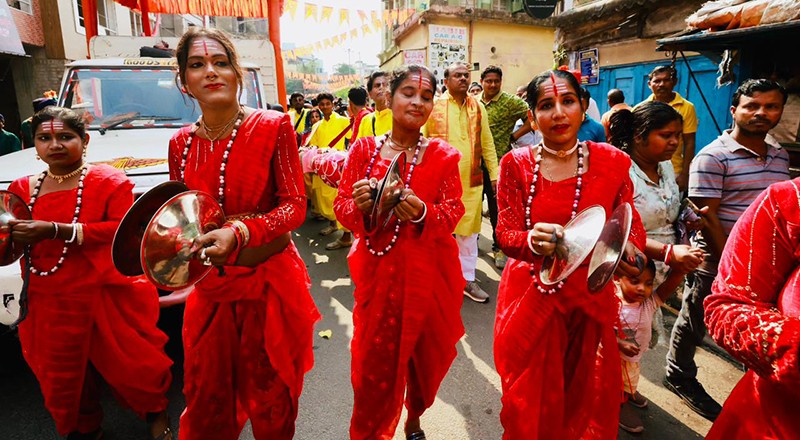 In Images: BJP’s Bhabanipur candidate Suvendu Adhikari celebrates Ram Navami