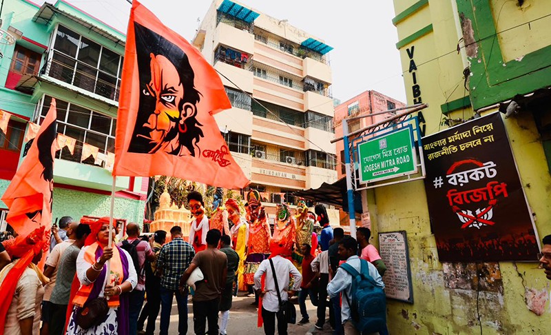 In Images: BJP’s Bhabanipur candidate Suvendu Adhikari celebrates Ram Navami