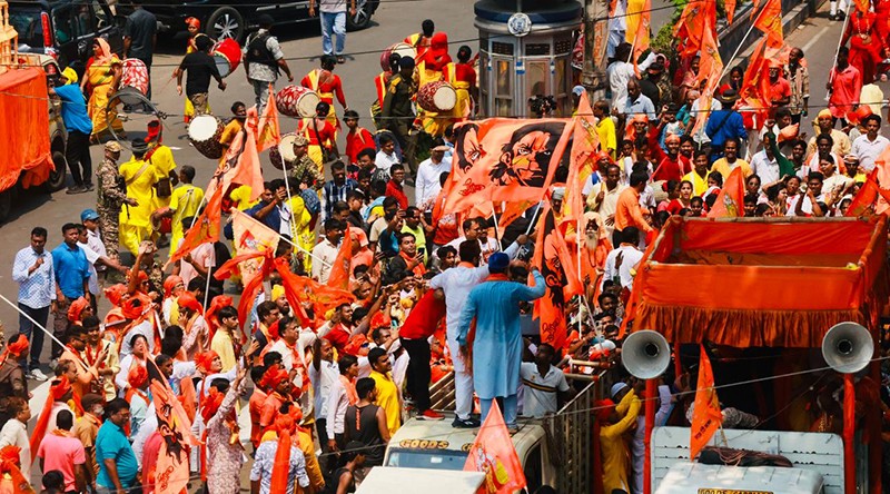 In Images: BJP’s Bhabanipur candidate Suvendu Adhikari celebrates Ram Navami