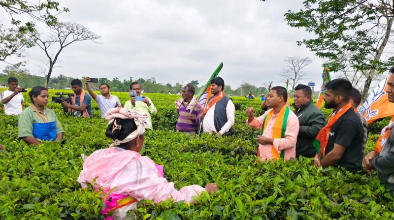 In Images: BJP’s campaign at Siliguri tea garden in West Bengal