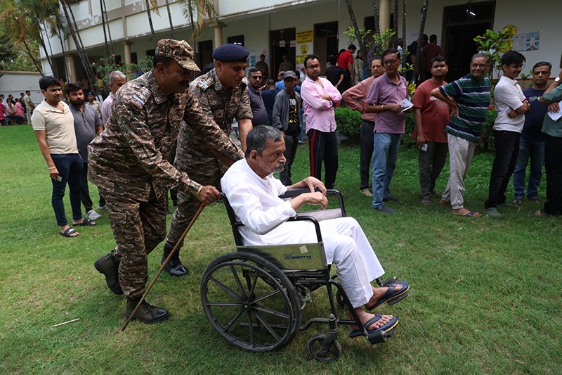 Security steps in as Siliguri votes: Disabled voter assisted in North Bengal polling