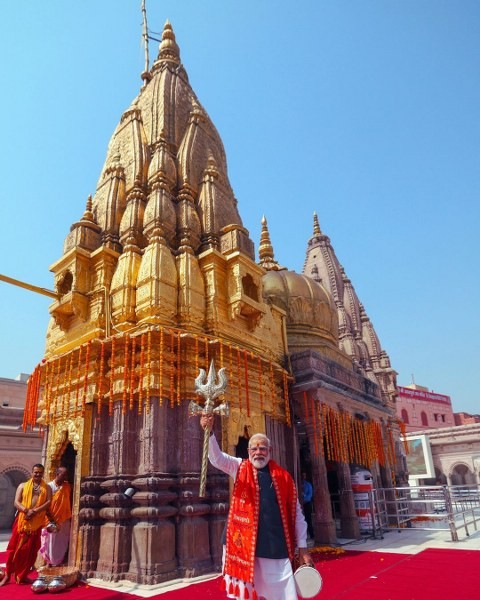 In Images: PM Modi’s spiritual stop at Kashi Vishwanath Temple in Varanasi