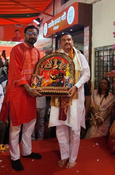 In Images: West Bengal CM Suvendu Adhikari receives grand welcome at BJP HQs