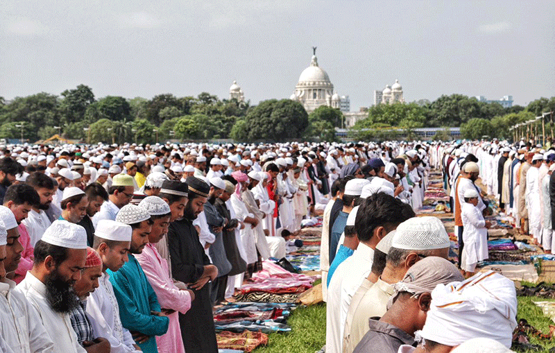 In Images: Thousands gather at Kolkata’s Brigade Parade Ground for namaz