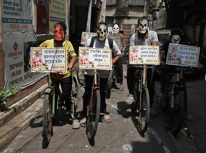 In Images: Kolkata observes World No Tobacco Day