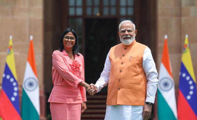 In Images: PM Modi hosts Venezuela's Acting President Delcy Rodriguez in New Delhi